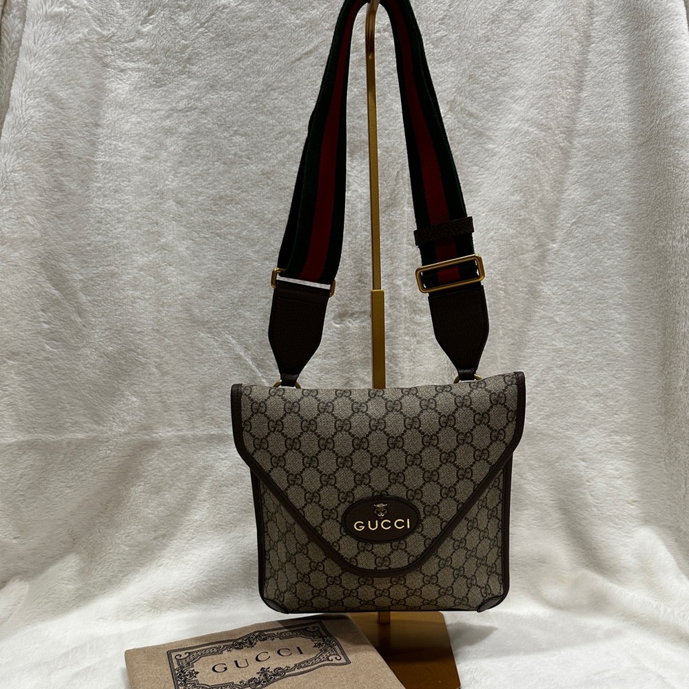 Gucci Neo Vintage Envelope Messenger GG Coated Canvas Medium   Authentic - Picture 2 of 14